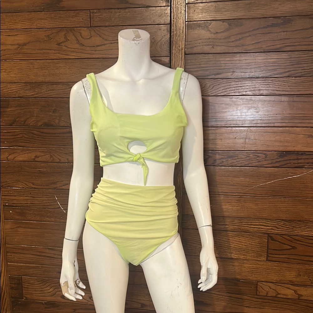 Zaful Lime Green Bikini Set